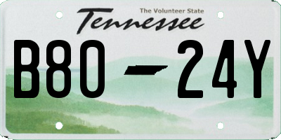 TN license plate B8024Y