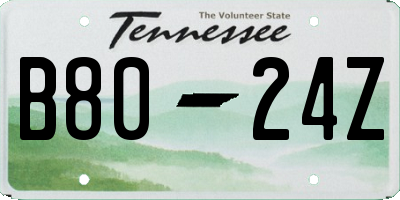 TN license plate B8024Z