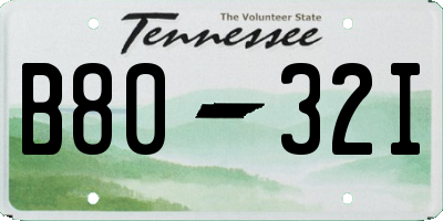 TN license plate B8032I