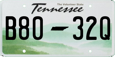 TN license plate B8032Q