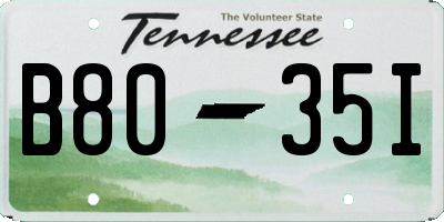 TN license plate B8035I