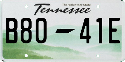 TN license plate B8041E