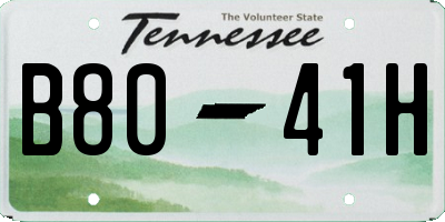 TN license plate B8041H