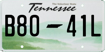 TN license plate B8041L