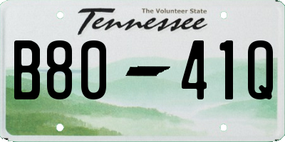 TN license plate B8041Q