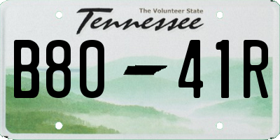 TN license plate B8041R