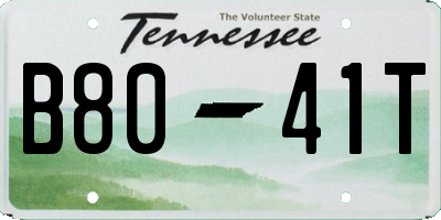 TN license plate B8041T