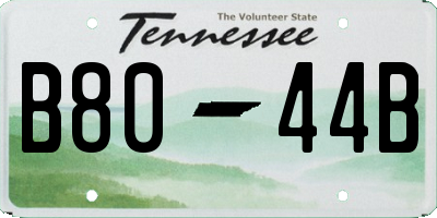 TN license plate B8044B