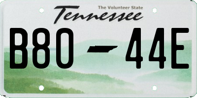 TN license plate B8044E