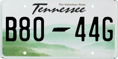 TN license plate B8044G