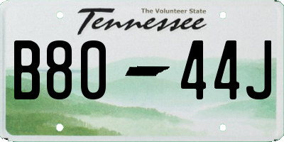 TN license plate B8044J