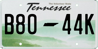 TN license plate B8044K