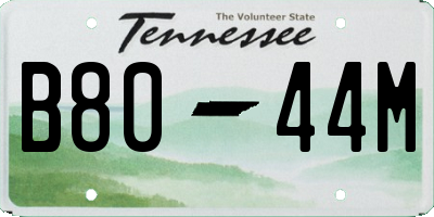 TN license plate B8044M