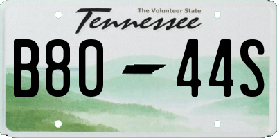 TN license plate B8044S