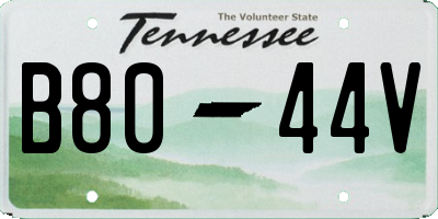 TN license plate B8044V