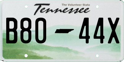 TN license plate B8044X