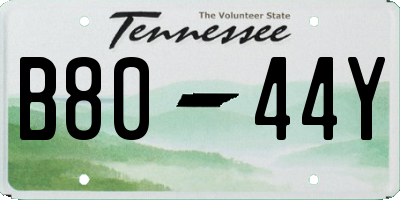 TN license plate B8044Y