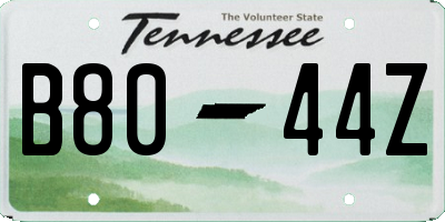 TN license plate B8044Z