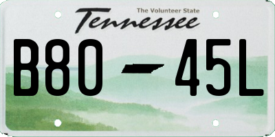 TN license plate B8045L