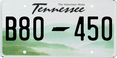 TN license plate B8045O