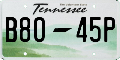 TN license plate B8045P
