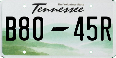 TN license plate B8045R