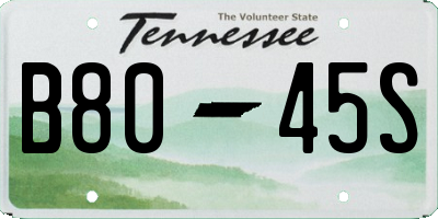 TN license plate B8045S