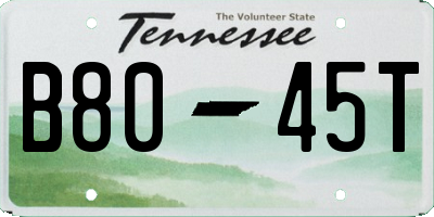 TN license plate B8045T