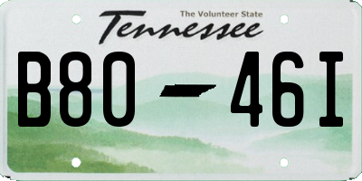 TN license plate B8046I