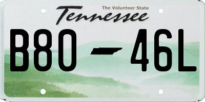 TN license plate B8046L