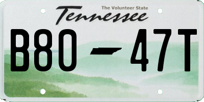 TN license plate B8047T