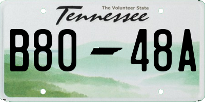 TN license plate B8048A