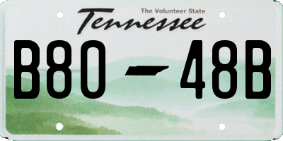 TN license plate B8048B