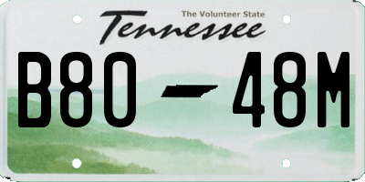 TN license plate B8048M