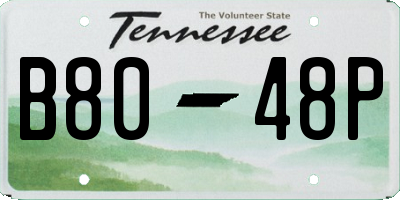 TN license plate B8048P