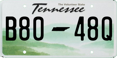 TN license plate B8048Q