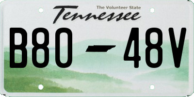 TN license plate B8048V