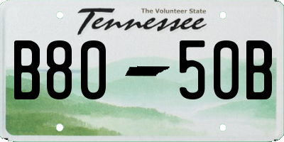 TN license plate B8050B