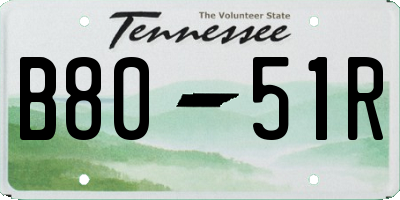 TN license plate B8051R