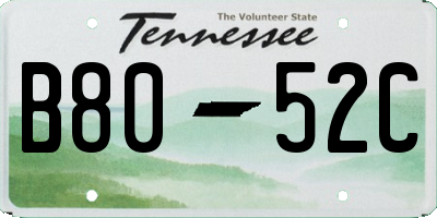 TN license plate B8052C
