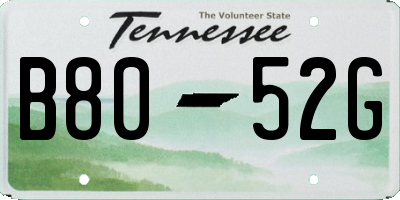 TN license plate B8052G