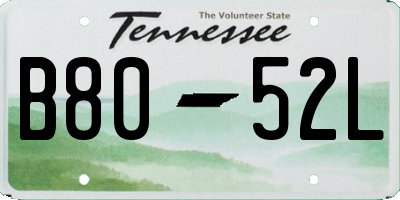 TN license plate B8052L