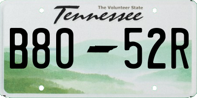 TN license plate B8052R