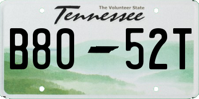 TN license plate B8052T