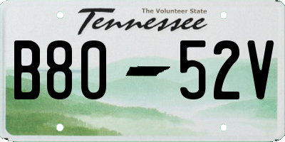 TN license plate B8052V