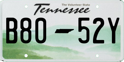 TN license plate B8052Y