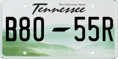 TN license plate B8055R