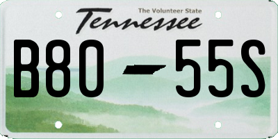 TN license plate B8055S