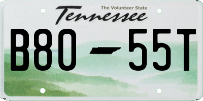 TN license plate B8055T
