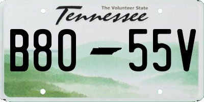 TN license plate B8055V